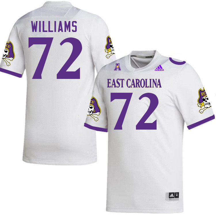 #72 Jeremiah Williams East Carolina Pirates College Football Jersey Stitched-White